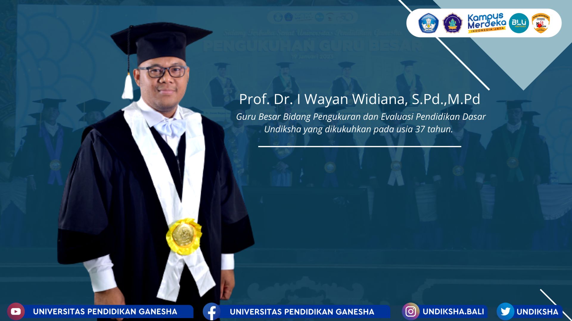 Sandang Guru Besar di Usia 37 Tahun, Ini Profil I Wayan Widiana