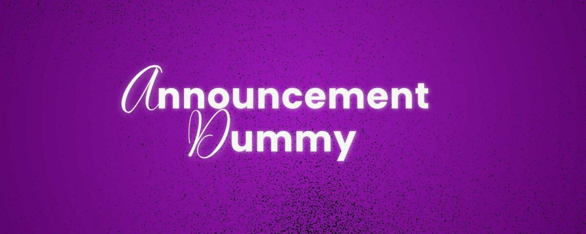 Dummy Announcement Image