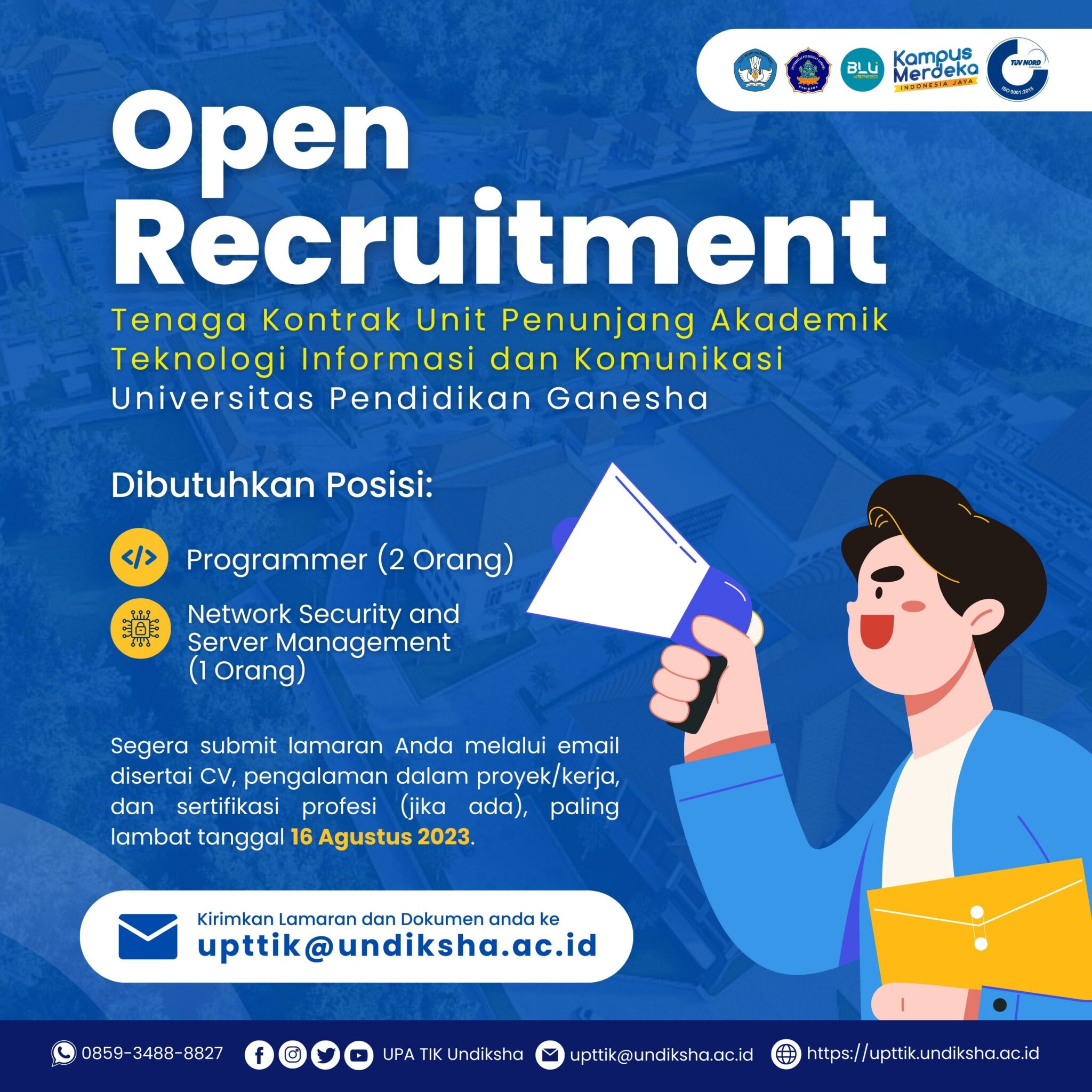 Informasi lowongan kerja upa tik undiksha