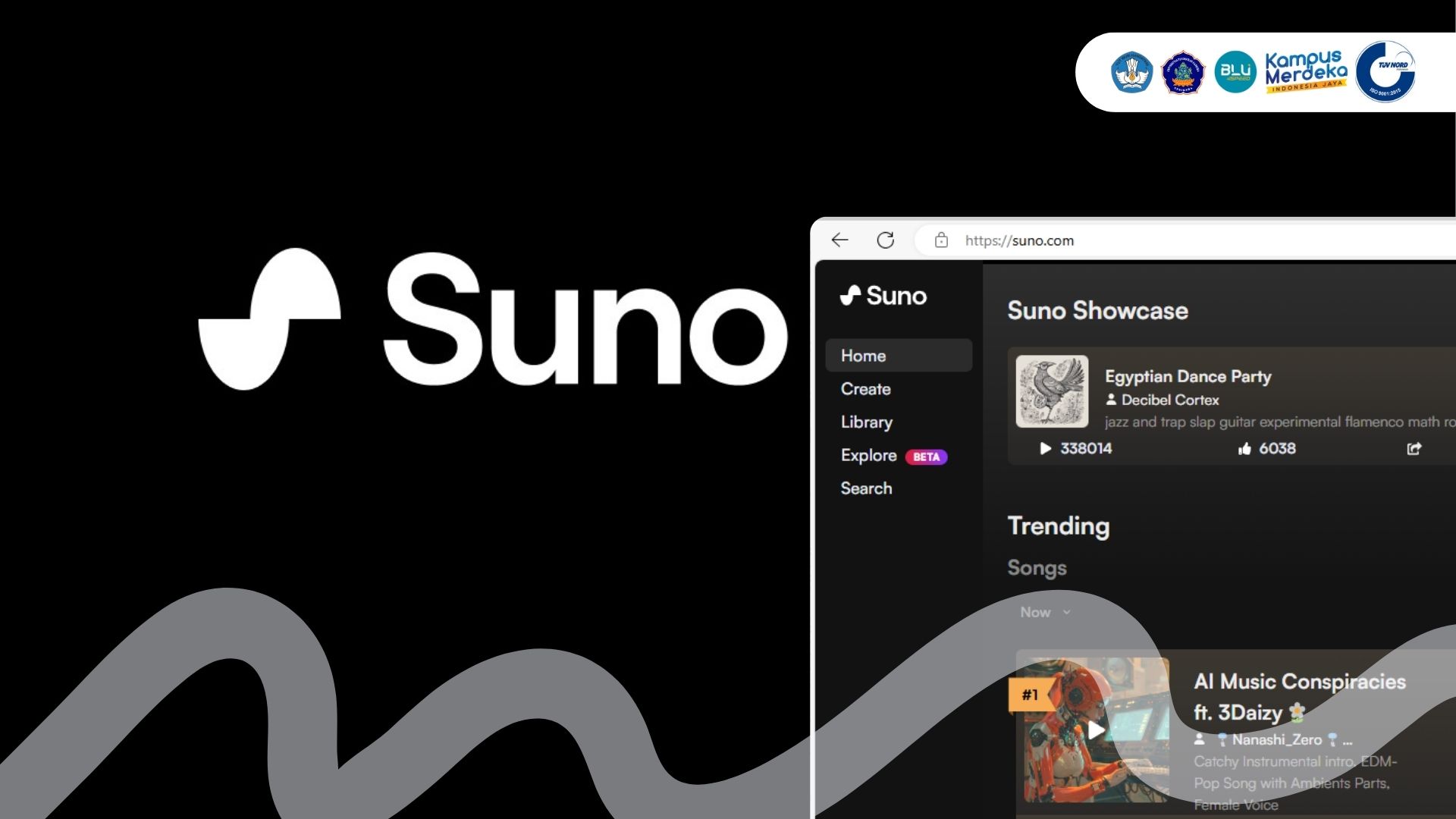 Suno.ai is an AI-powered platform that generates realistic voice and audio, enabling seamless content creation and audio-based experiences.